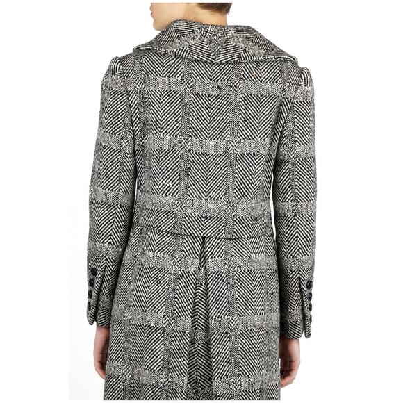 Vintage 1950s Black & White Tweed Knit Coat by Norell for I. Magnin | XS/Small - Picture 6 of 9